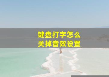 键盘打字怎么关掉音效设置