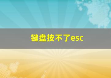 键盘按不了esc