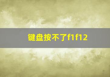 键盘按不了f1f12