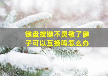 键盘按键不灵敏了健子可以互换吗怎么办