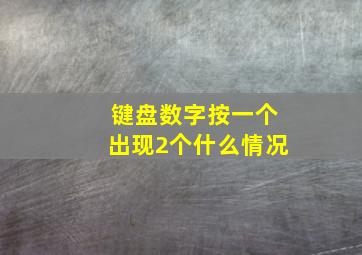 键盘数字按一个出现2个什么情况