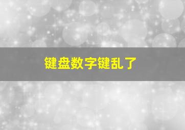 键盘数字键乱了