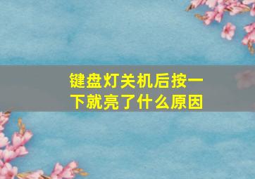 键盘灯关机后按一下就亮了什么原因