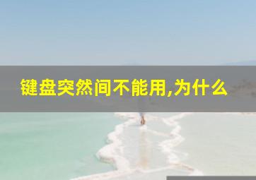 键盘突然间不能用,为什么