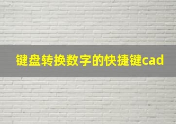 键盘转换数字的快捷键cad