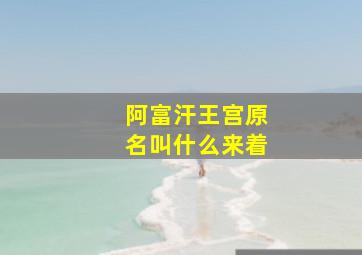 阿富汗王宫原名叫什么来着