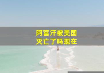 阿富汗被美国灭亡了吗现在