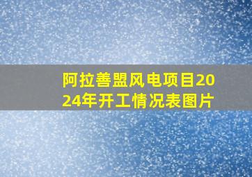 阿拉善盟风电项目2024年开工情况表图片