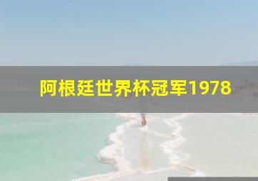 阿根廷世界杯冠军1978