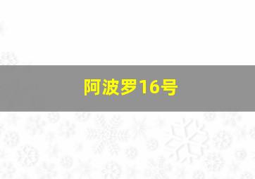 阿波罗16号