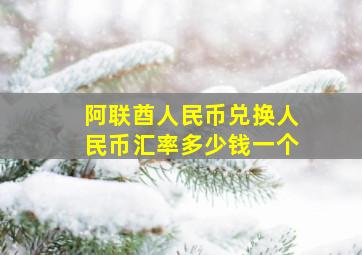 阿联酋人民币兑换人民币汇率多少钱一个