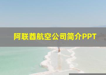 阿联酋航空公司简介PPT