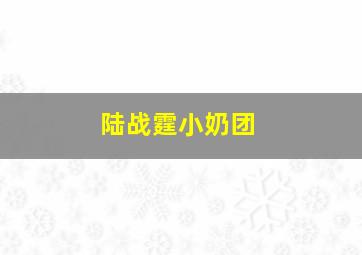 陆战霆小奶团