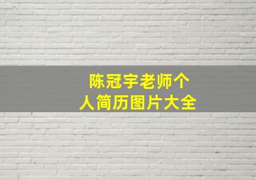 陈冠宇老师个人简历图片大全