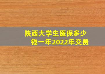 陕西大学生医保多少钱一年2022年交费