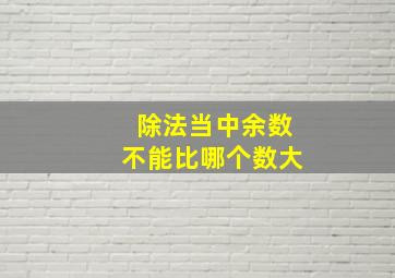 除法当中余数不能比哪个数大