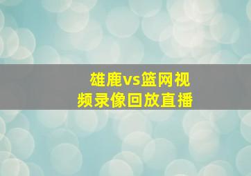 雄鹿vs篮网视频录像回放直播