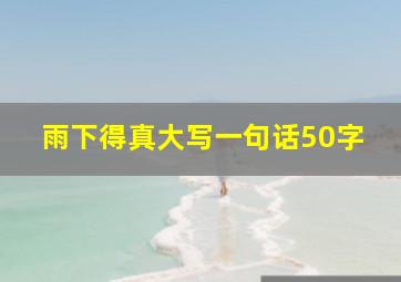 雨下得真大写一句话50字