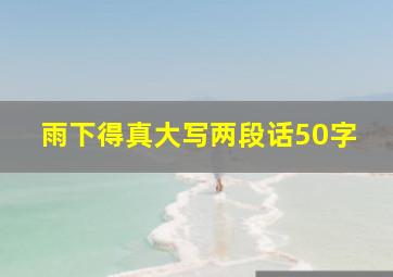 雨下得真大写两段话50字