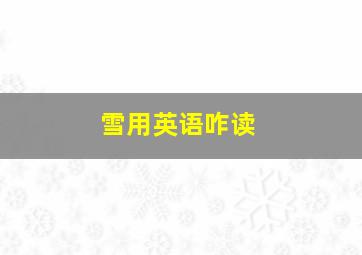 雪用英语咋读