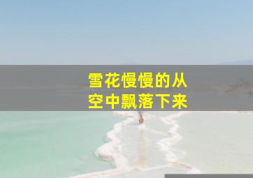 雪花慢慢的从空中飘落下来