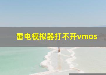 雷电模拟器打不开vmos