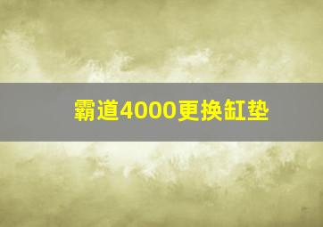 霸道4000更换缸垫