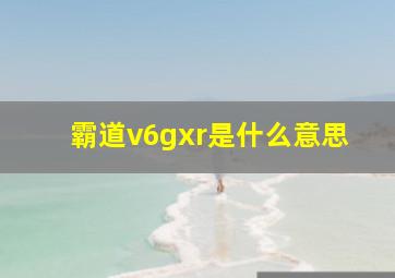 霸道v6gxr是什么意思