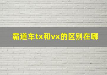 霸道车tx和vx的区别在哪