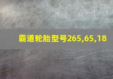 霸道轮胎型号265,65,18