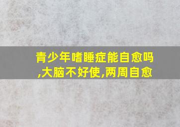 青少年嗜睡症能自愈吗,大脑不好使,两周自愈