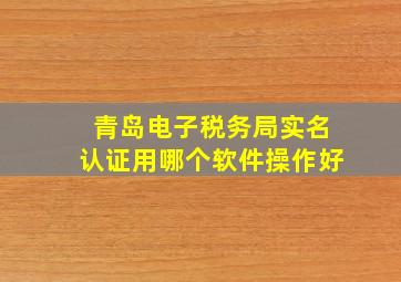 青岛电子税务局实名认证用哪个软件操作好