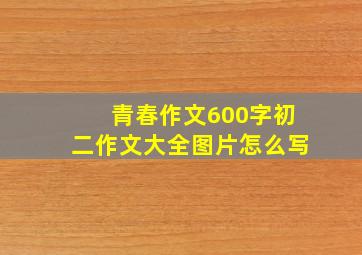 青春作文600字初二作文大全图片怎么写