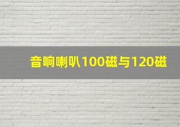 音响喇叭100磁与120磁