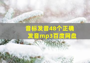 音标发音48个正确发音mp3百度网盘