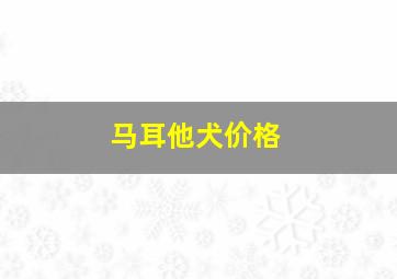 马耳他犬价格