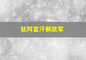 驻阿富汗解放军