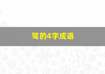 驾的4字成语