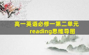 高一英语必修一第二单元reading思维导图