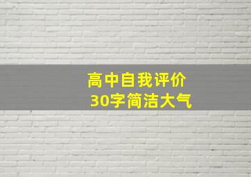 高中自我评价30字简洁大气