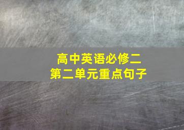 高中英语必修二第二单元重点句子