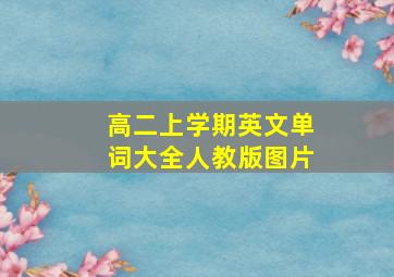 高二上学期英文单词大全人教版图片