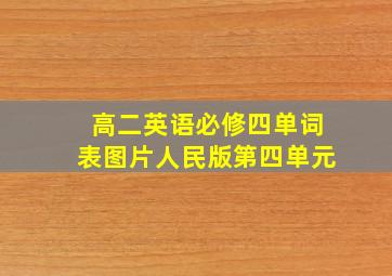 高二英语必修四单词表图片人民版第四单元