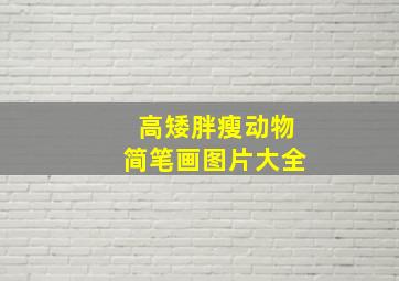 高矮胖瘦动物简笔画图片大全