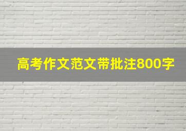 高考作文范文带批注800字