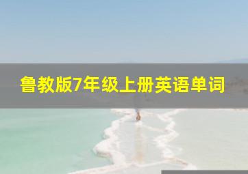 鲁教版7年级上册英语单词