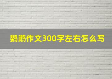 鹦鹉作文300字左右怎么写