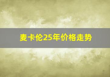 麦卡伦25年价格走势