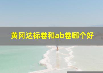 黄冈达标卷和ab卷哪个好