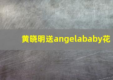 黄晓明送angelababy花